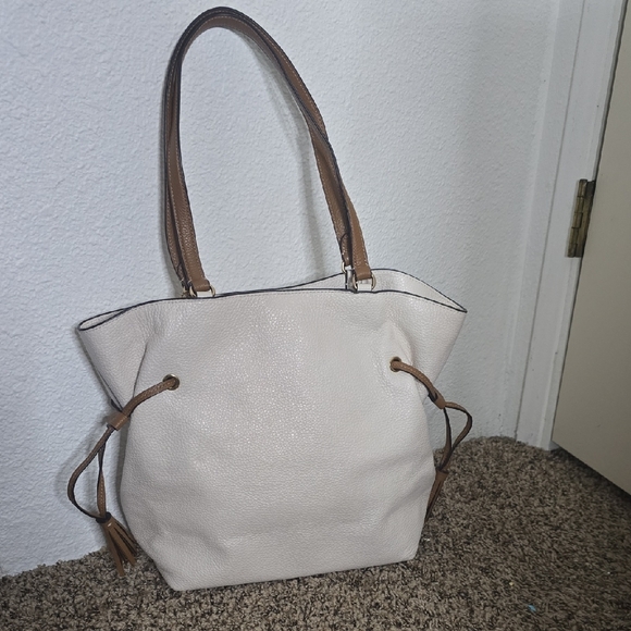 Coach Andy Cream & Brown Embroidery Pebbled Leather Tote (METAL HANGTAG)(EUC)🤎✨ - Picture 13 of 13